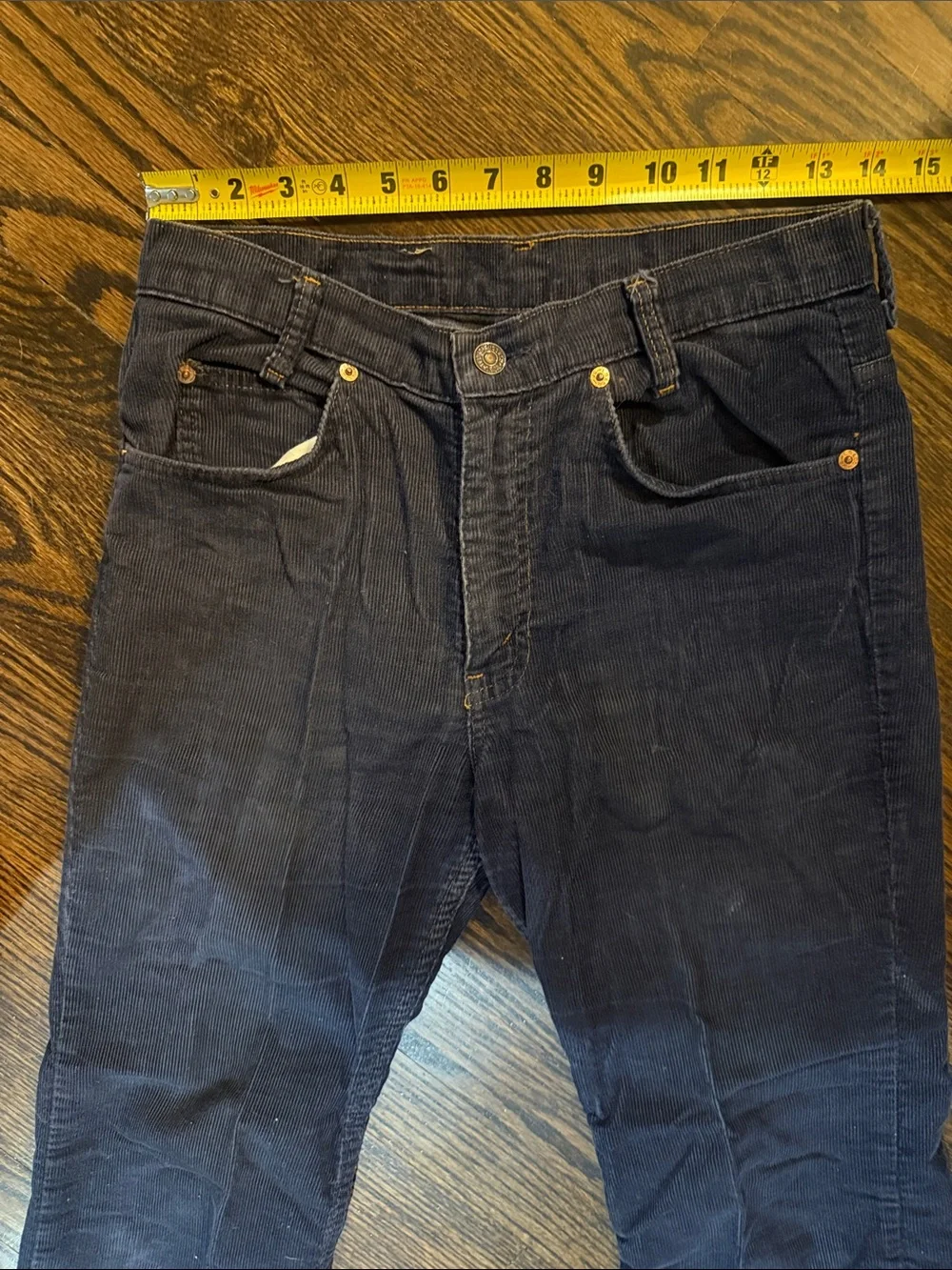 Vintage Levis Orange Tab 517 Corduroy Pants 715-1517 Blue Flare Bootcut 30x30